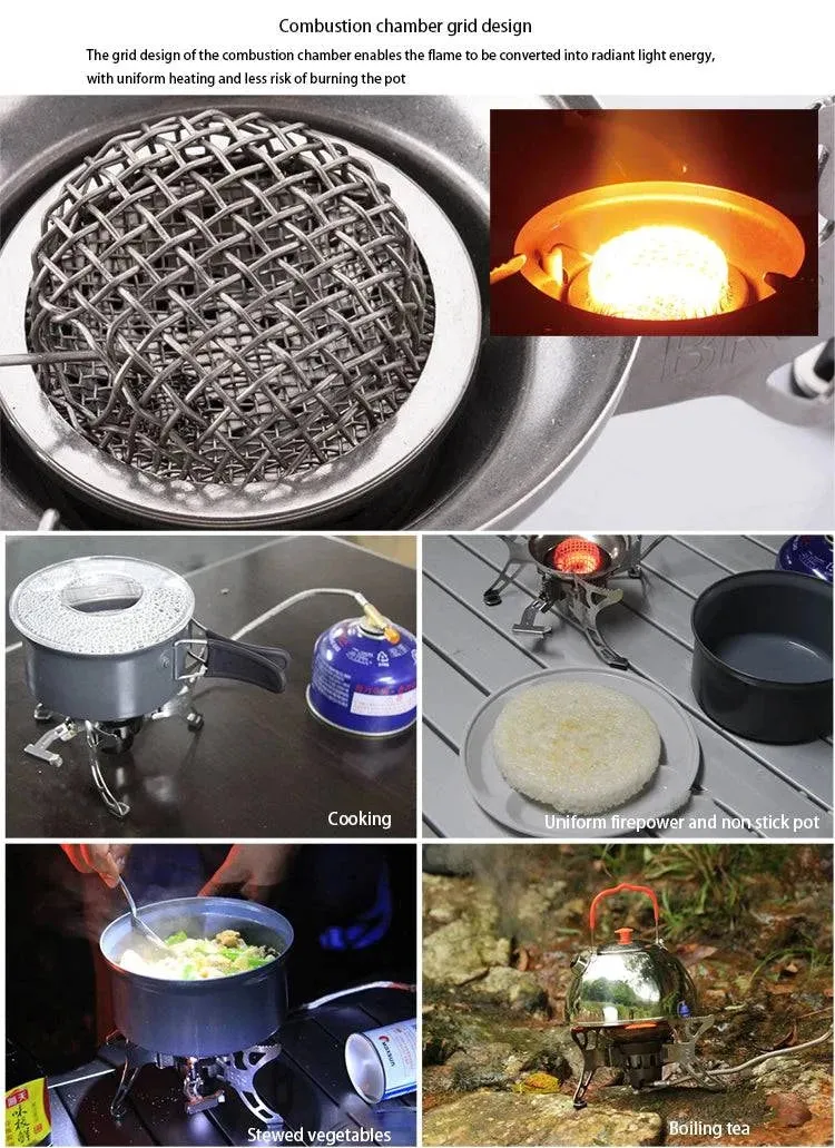 BRS-T15A Outdoor Windproof Gas Carrying Stove Picnic Stove Cooking Set Camping Stove Gas Picnic Equipment
